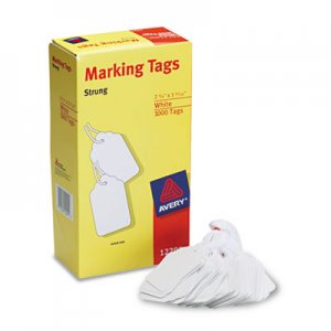 Avery 12201 White Marking Tags, Paper, 2 3/4 x 1 11/16, White, 1,000/Box