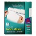 Avery 12449 Index Maker Print & Apply Clear Label Plastic Dividers, 5-Tab, Letter, 5 Sets