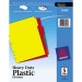 Avery 23080 Write-On Tab Plastic Dividers w/White Labels, 5-Tab, Letter