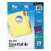 Avery 23280 Insertable Big Tab Dividers, 5-Tab, Letter