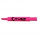 HI-LITER 24010 Desk Style Highlighter, Chisel Tip, Fluorescent Pink Ink, Dozen
