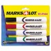 Marks-A-Lot 24409 Desk Style Dry Erase Marker, Chisel Tip, Assorted, 4/Set