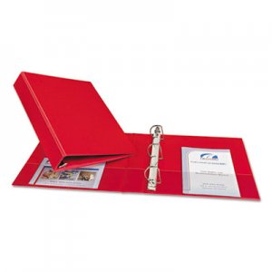 Avery 27202 Durable Binder with Slant Rings, 11 x 8 1/2, 1 1/2", Red