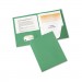 Avery 47977 Two-Pocket Folder, Prong Fastener, Letter, 1/2" Capacity, Green, 25/Box