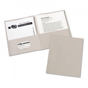Avery 47990 Two-Pocket Folder, 20-Sheet Capacity, Gray, 25/Box