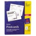Avery 5689 Postcards for Laser Printers, 4 1/4 x 5 1/2, Uncoated White, 4/Sheet, 200/Box