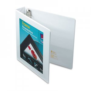 Avery 68060 Framed View Heavy-Duty Binder w/Locking 1-Touch EZD Rings, 1 1/2" Cap, White