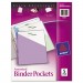 Avery 75254 Binder Pockets, 3-Hole Punched, 9 1/4 x 11, Assorted Colors, 5/Pack
