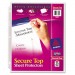 Avery 76000 Secure Top Sheet Protectors, Super Heavy Gauge, Letter, Diamond Clear, 25/Pack