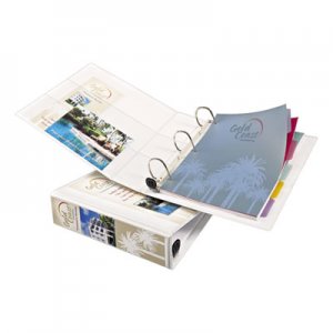 Avery 79192 Heavy-Duty View Binder w/Locking 1-Touch EZD Rings, 2" Cap, White