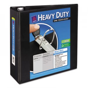 Avery 79604 Heavy-Duty View Binder w/Locking 1-Touch EZD Rings, 4" Cap, Black