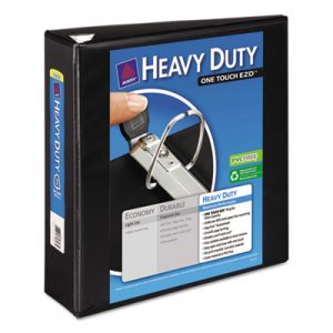 Avery 79693 Heavy-Duty View Binder w/Locking 1-Touch EZD Rings, 3" Cap, Black