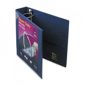 Avery 79802 Heavy-Duty View Binder w/Locking 1-Touch EZD Rings, 2" Cap, Navy Blue