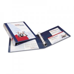 Avery 79809 Heavy-Duty View Binder w/Locking 1-Touch EZD Rings, 1" Cap, Navy Blue