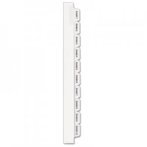 Avery 82106 Allstate-Style Legal Exhibit Side Tab Dividers, 25-Tab, 1-25, Letter, White