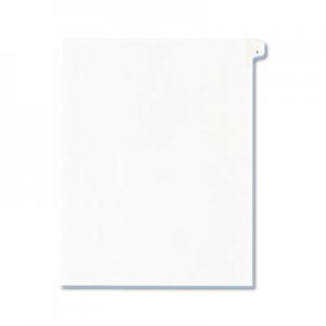 Avery 82199 Allstate-Style Legal Exhibit Side Tab Divider, Title: 1, Letter, White, 25/Pack