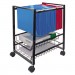 Advantus 34075 Mobile File Cart w/Sliding Baskets, 12 7/8w x 15d x 21 1/8h, Black