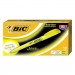 BIC BICBL11YW Brite Liner Highlighter, Chisel Tip, Fluorescent Yellow Ink, Dozen