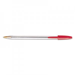 BIC BICMS11RD Cristal Xtra Smooth Ballpoint Pen, Red Ink, 1mm, Medium, Dozen