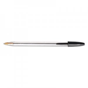 BIC BICMS11BK Cristal Xtra Smooth Ballpoint Pen, Black Ink, 1mm, Medium, Dozen