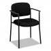 basyx VL616VA10 VL616 Series Stacking Guest Chair with Arms, Black Fabric