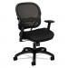 basyx VL712MM10 VL712 Series Mid-Back Swivel/Tilt Work Chair, Black Mesh