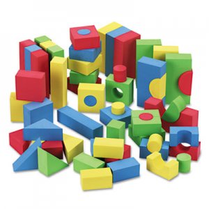 Chenille Kraft 4380 WonderFoam Blocks, Assorted Colors, 68/Pack