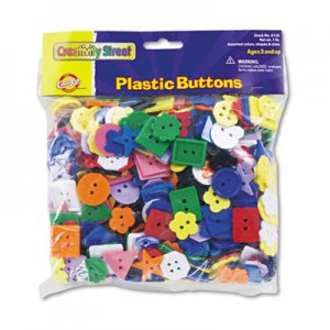 Chenille Kraft 6120 Plastic Button Assortment, 1 lbs., Assorted Colors/Sizes
