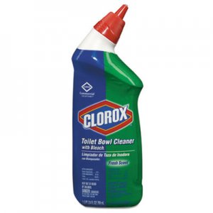 Clorox 00031CT Toilet Bowl Cleaner with Bleach, Fresh, 24oz Bottle, 12/Carton