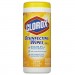 Clorox 01594CT Disinfecting Wipes, 7 x 8, Citrus Blend, 35/Canister, 12/Carton