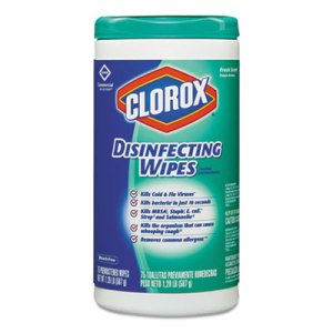 Clorox 15949EA Disinfecting Wipes, 7 x 8, Fresh Scent, 75/Canister