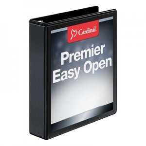 Cardinal 10311 Easy-Open ClearVue X-Wide Locking Slant-D Binder, 1.5" Cap, 11 x 8 1/2, Black