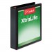 Cardinal 26311 XtraLife ClearVue Non-Stick Locking Slant-D Binder, 1.5" Cap, 11 x 8 1/2, Black