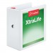 Cardinal 26350 XtraLife ClearVue Non-Stick Locking Slant-D Binder, 5" Cap, 11 x 8 1/2, White