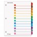 Cardinal 61218 Traditional OneStep Index System, 12-Tab, 1-12, Letter, Multicolor, 12/Set