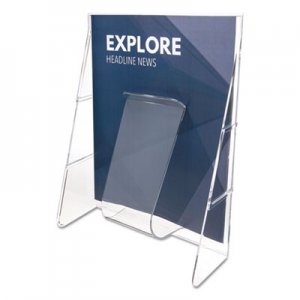 deflecto 55501 Stand Tall Literature Holder, 9-1/8w x 2-3/4d x 11-3/4h, Clear