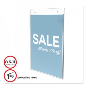 deflecto 68201 Classic Image Single-Sided Wall Sign Holder, Plastic, 8 1/2 x 11, Clear