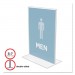 deflecto 69101 Stand-Up Double-Sided Sign Holder, Plastic, 5 x 7, Clear