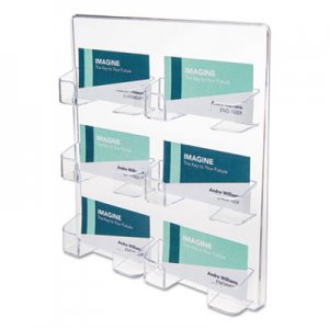 deflecto 70601 Six-Pocket Wall Mount Business Card Holder, 8 3/8 x 1 1/2 x 9 3/4