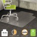 deflecto CM13233 DuraMat Moderate Use Chair Mat for Low Pile Carpet, Beveled, 45x53 w/Lip, Clear