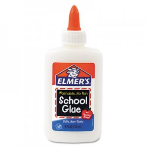 Elmer's E304 Washable School Glue, 4 oz, Liquid