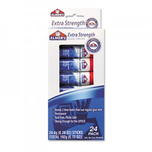 Elmer's E554 Extra-Strength Office Glue Sticks, 0.28 oz, 24/Pack