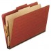 Pendaflex 1157R Four-Section Pressboard Folders, Letter, Red, 10/Box