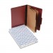 Pendaflex 2257R Six-Section Pressboard Folders, Legal, Red, 10/Box