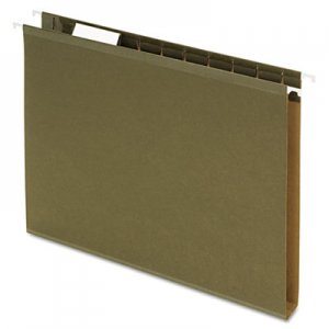 Pendaflex 4152X1 Reinforced 1" Extra Capacity Hanging Folders, Letter, Standard Green, 25/Box