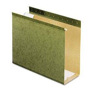 Pendaflex 4152X4 Reinforced 4" Extra Capacity Hanging Folders, Letter, Standard Green, 25/Box