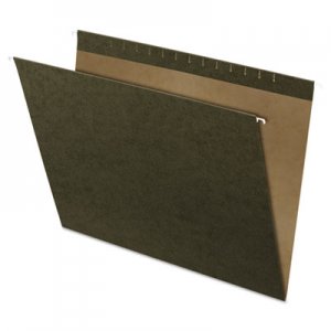 Pendaflex 4158 X-Ray Hanging File Folders, No Tabs, Standard Green, 25/Box