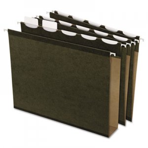 Pendaflex 42701 Ready-Tab Hanging File Folders, 2" Capacity, 1/5 Tab, Letter, Green, 20/Box