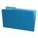 Pendaflex PFX435013BLU Interior File Folders, 1/3-Cut Tabs, Legal Size, Blue, 100/Box