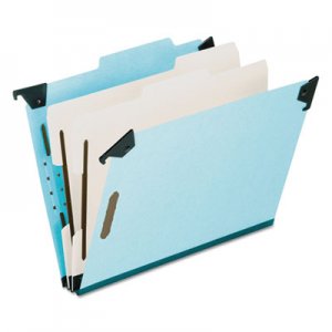 Pendaflex 59352 Pressboard Hanging Classi-Folder, 2 Divider/6-Sections, Legal, Blue